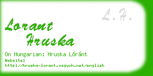 lorant hruska business card